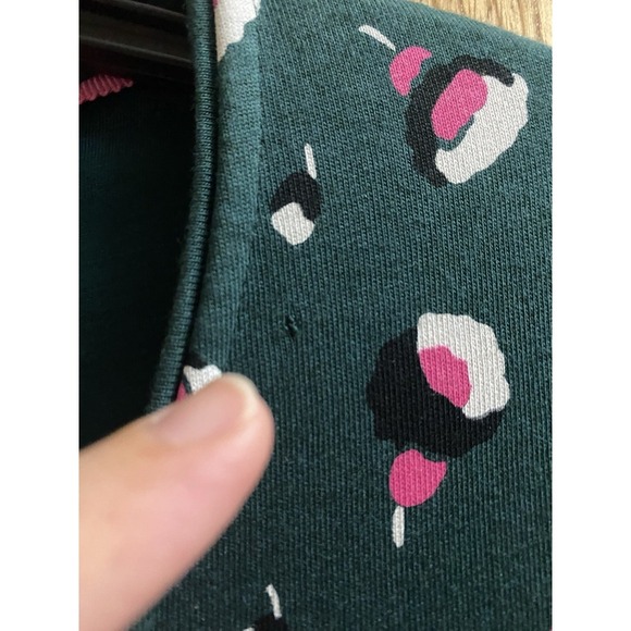 BODEN Mabel Jersey Dress in Green Bud Floral Style J0034 Modal Size 14L Pockets - Picture 3 of 11